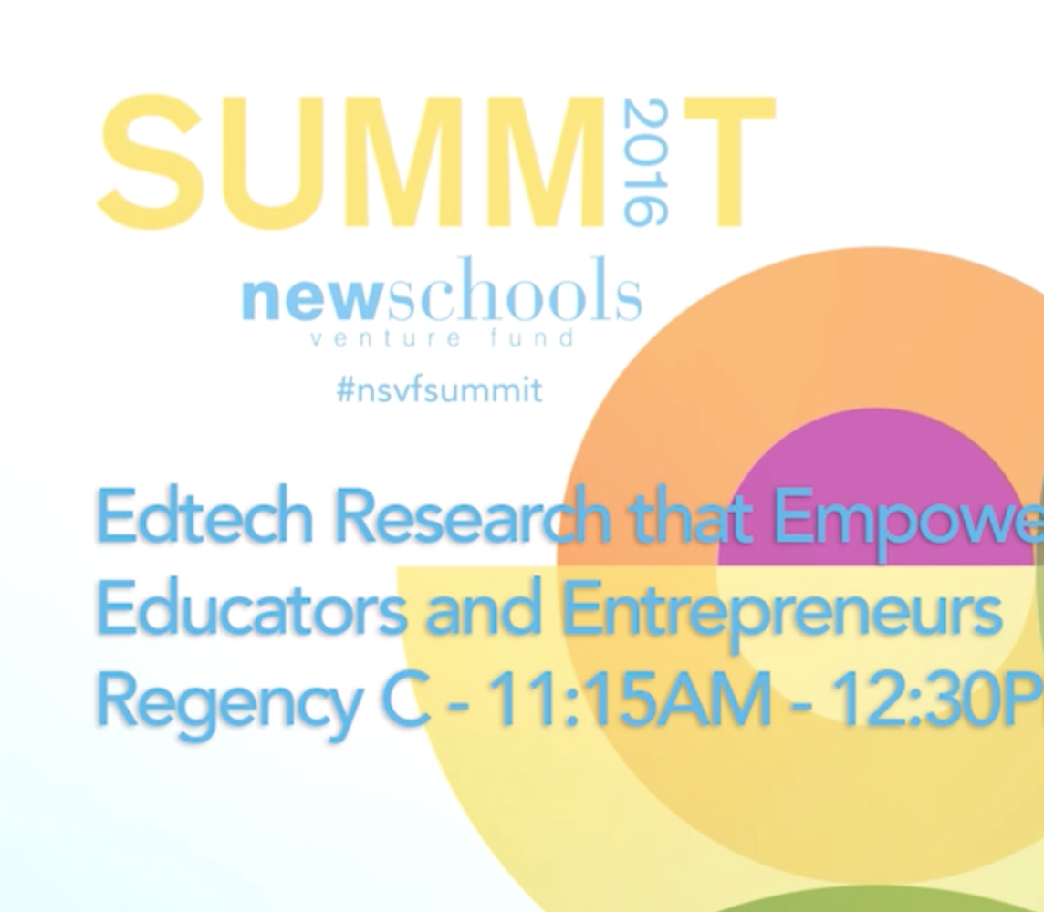 Live from NewSchools Summit 2016 Is ed tech in the STEM classroom