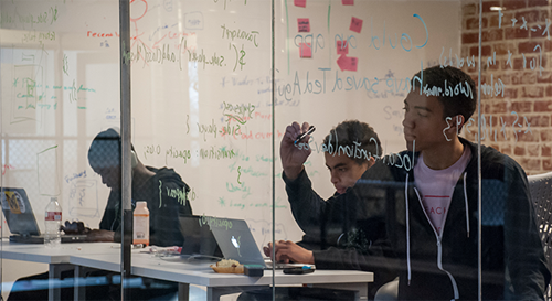 Students at Startup Weekend Oakland - Black Male Achievement. (Photo: Sierra Jewell)